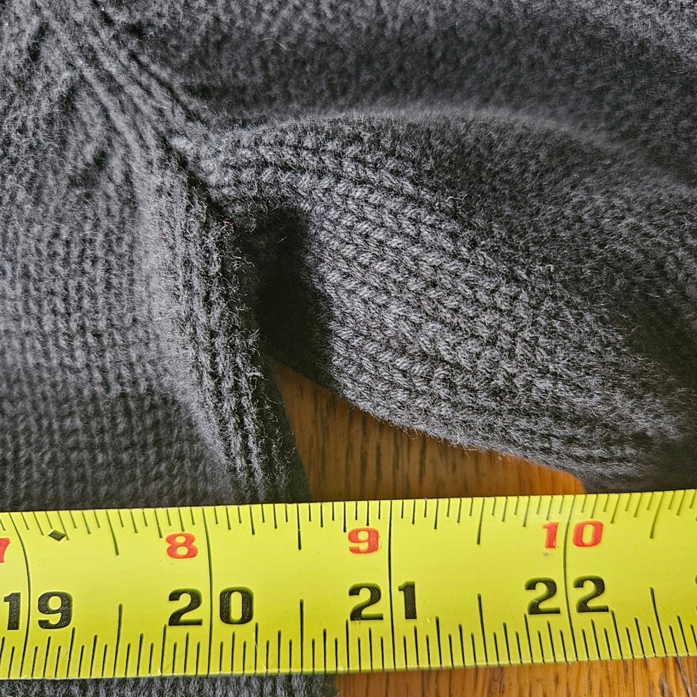 Lauren Ralph Lauren Men's V-Neck Sweater Black Heavy Cotton Crest Logo Size L - Picture 7 of 7